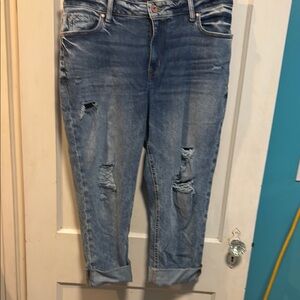 Maurice’s size 14w Distressed Blue Jeans
